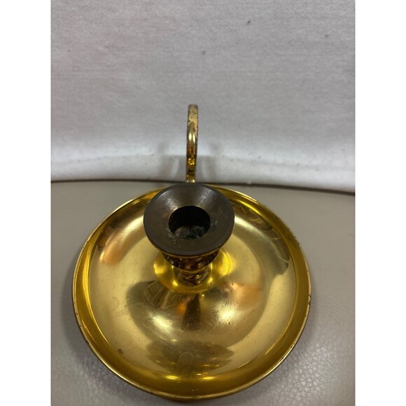 Vintage Brass Chamberstick Candle Holder - Picture 2 of 6